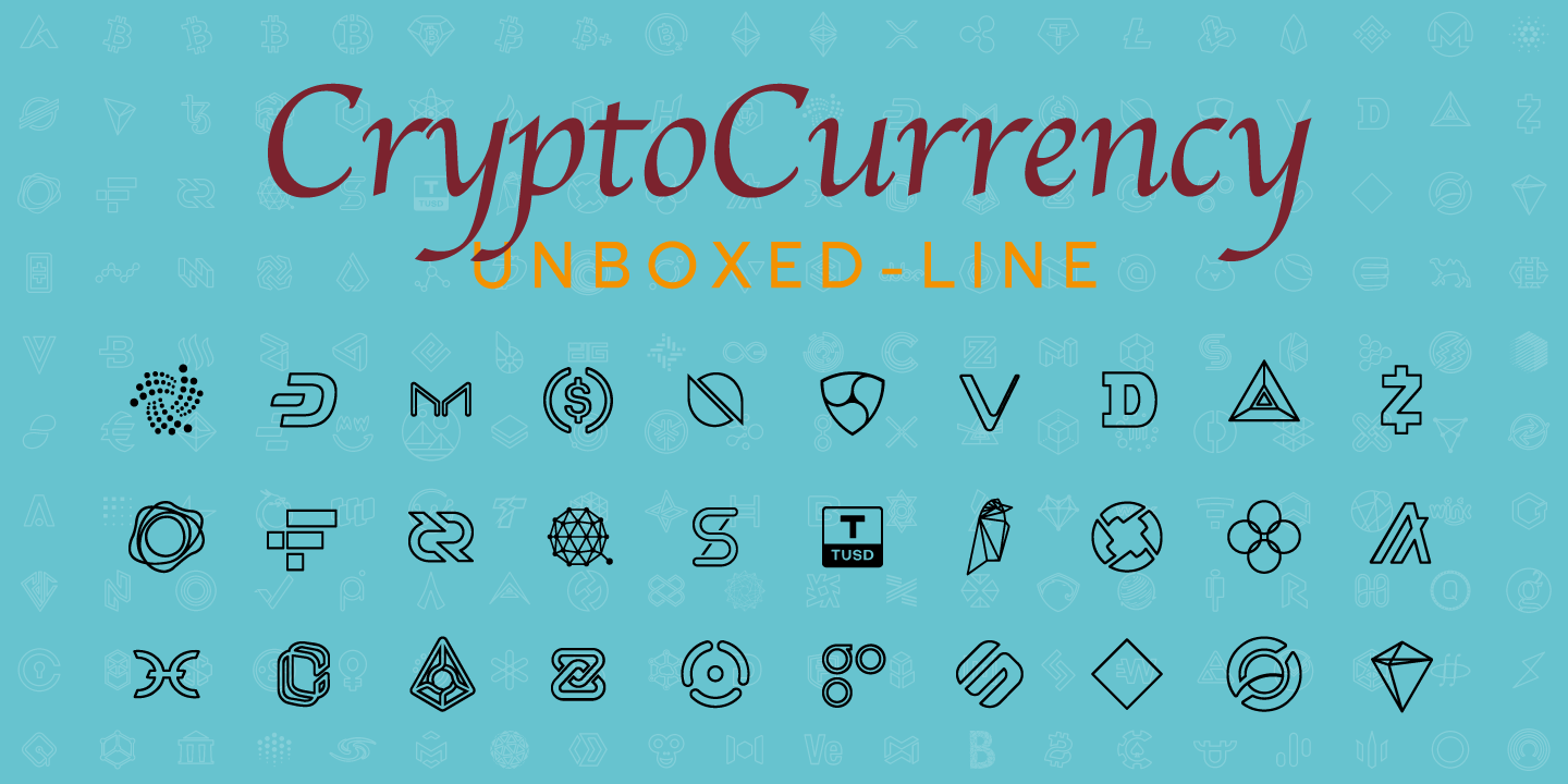 Cryptocurrency Radial Font preview